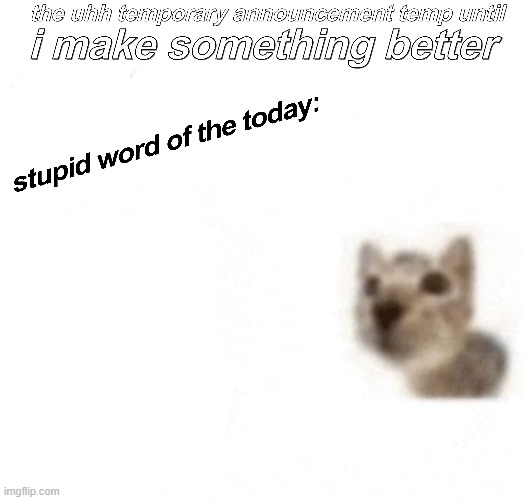 High Quality the uhh stupid car announcement temp (temporary) Blank Meme Template