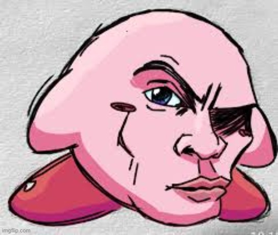kirby mewing | image tagged in kirby mewing | made w/ Imgflip meme maker