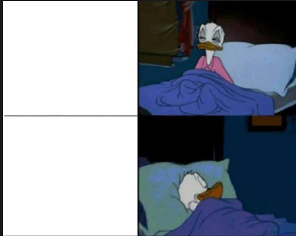 Donald duck wake up picture template Blank Meme Template