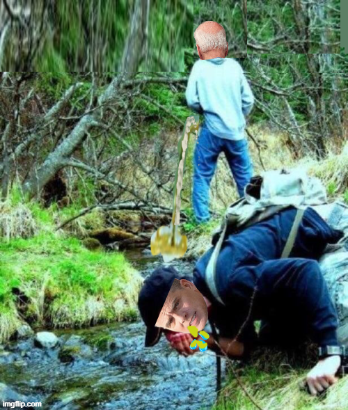 Joe and Hunter Biden go hiking Blank Meme Template