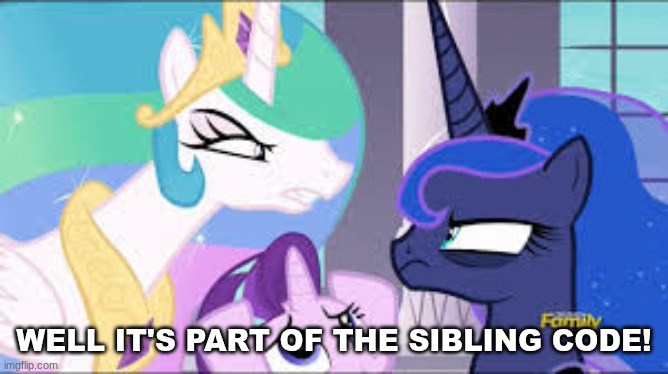 WELL IT'S PART OF THE SIBLING CODE! | made w/ Imgflip meme maker