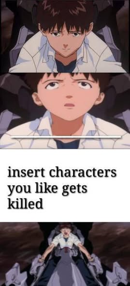 what makes shinji scream Blank Meme Template