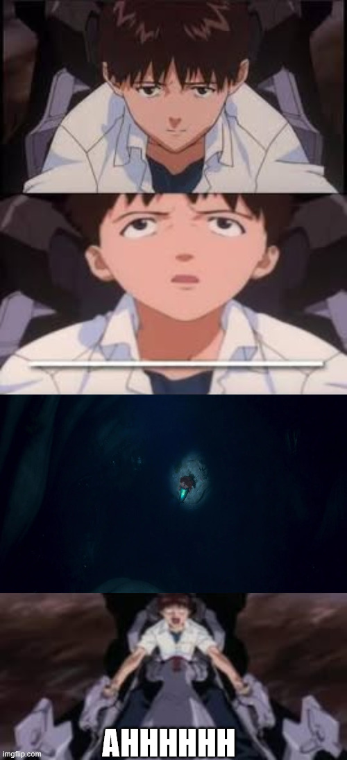 demon mermaid makes shinji scream | AHHHHHH | image tagged in what makes shinji scream,movies,the little mermaid,demon,horror,trauma | made w/ Imgflip meme maker