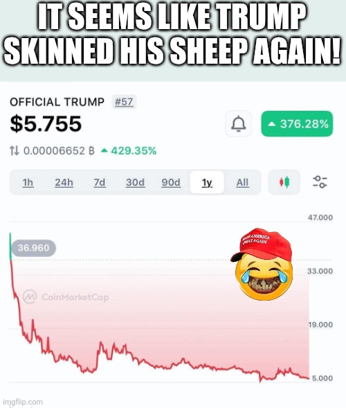 Magadumb | IT SEEMS LIKE TRUMP SKINNED HIS SHEEP AGAIN! | image tagged in trump,donald trump,maga,trump supporter,nevertrump,republican | made w/ Imgflip meme maker
