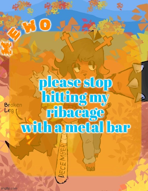 did i cook with this temp or no | please stop hitting my ribacage with a metal bar | image tagged in mewo's dess template | made w/ Imgflip meme maker