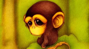 sad baby monkey Blank Meme Template