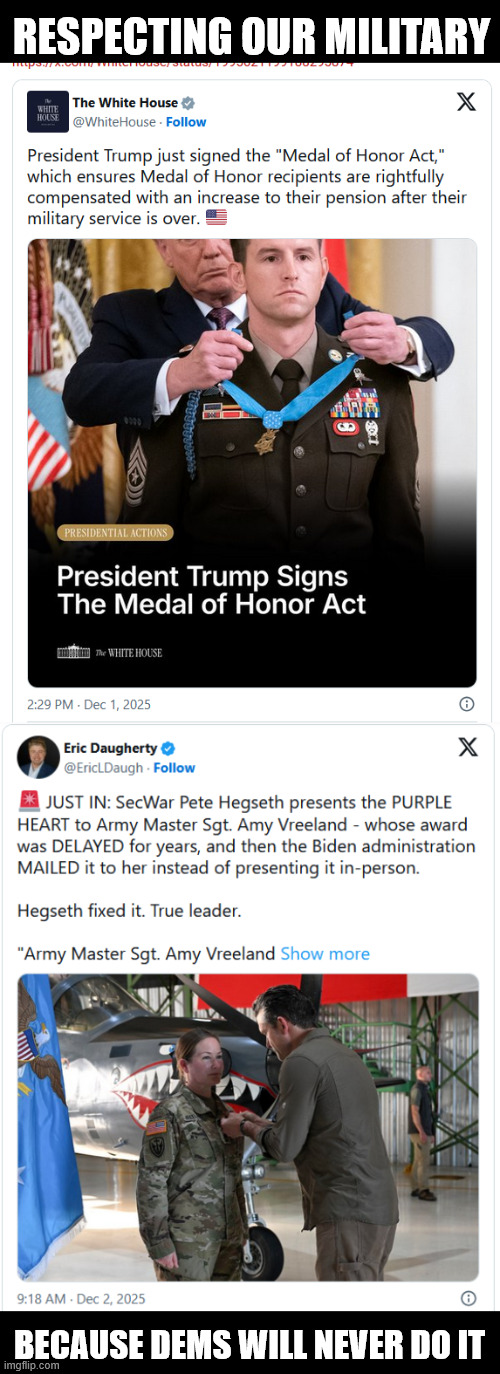 More things the lib MSM will never report on | RESPECTING OUR MILITARY; BECAUSE DEMS WILL NEVER DO IT | image tagged in dems,hate,america | made w/ Imgflip meme maker
