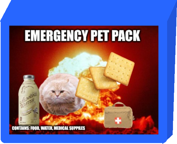 emergency pet pack Blank Meme Template