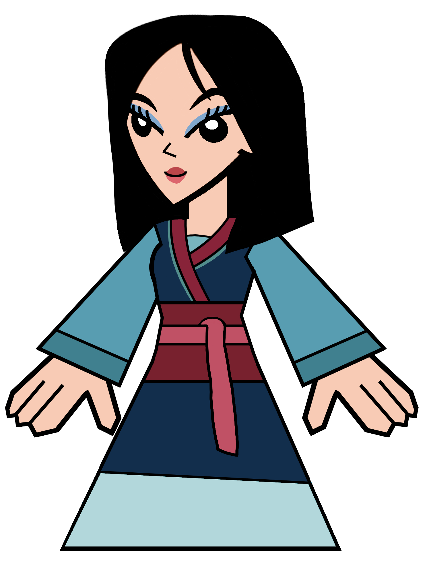 Fa Mulan (The Warrior Princess) in Hero 108 Style Blank Meme Template