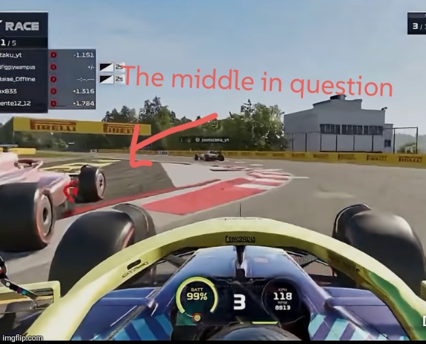 The Middle In Question | image tagged in the middle in question,formula 1,funny,shitpost | made w/ Imgflip meme maker