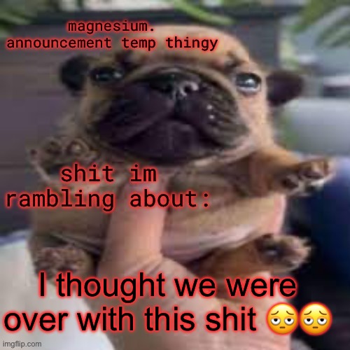 how much be you wanna bet they were twigs too | I thought we were over with this shit 🫩🫩 | image tagged in pug temp | made w/ Imgflip meme maker