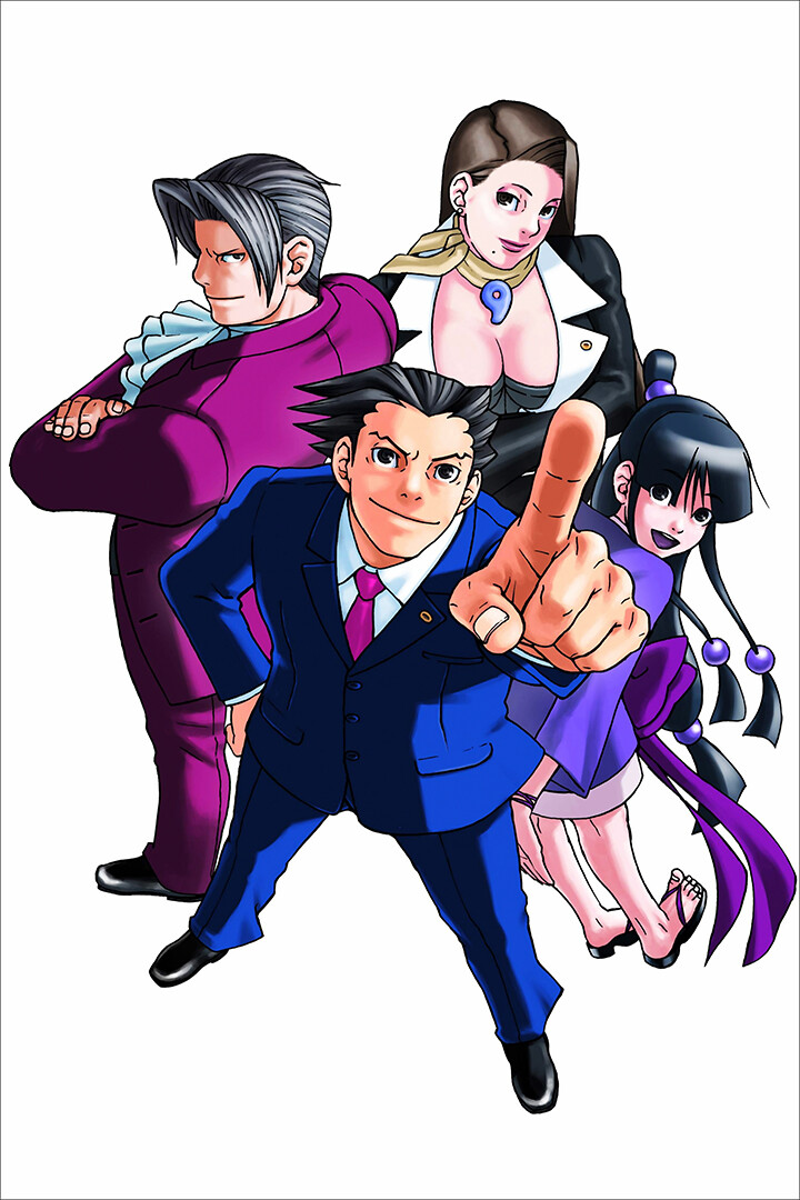 Ace Attorney Gang Pin-Up Blank Meme Template