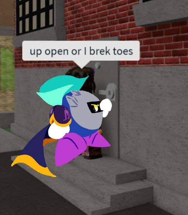 meta knight "u open or i break toes" Blank Meme Template