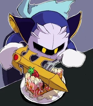 meta knight cuts cake Blank Meme Template