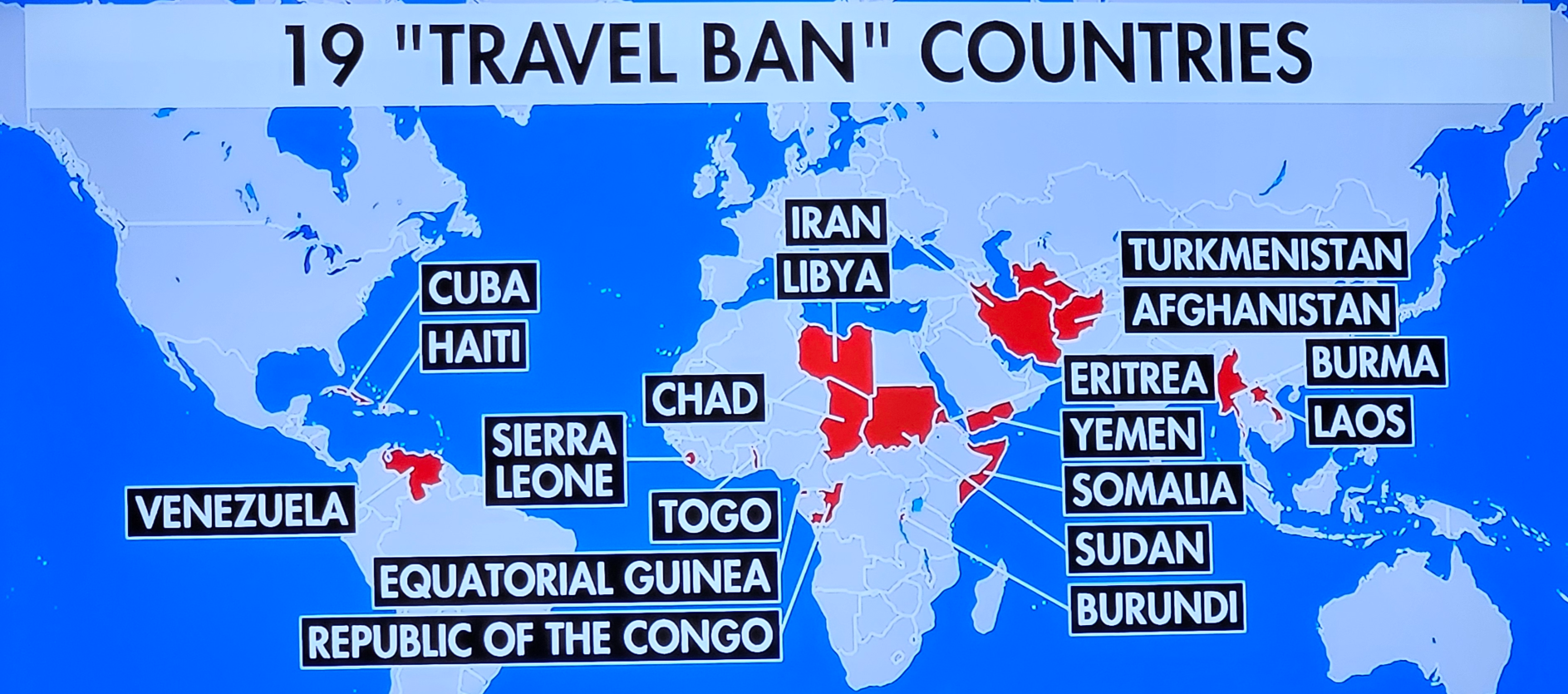 19 Travel Ban countries Blank Meme Template