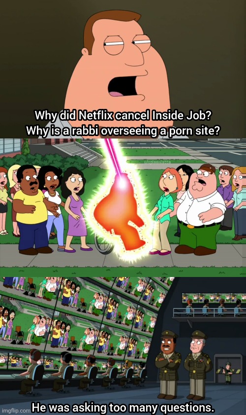 image tagged in family guy,joe swanson,netflix,memes,porn,nsfw | made w/ Imgflip meme maker