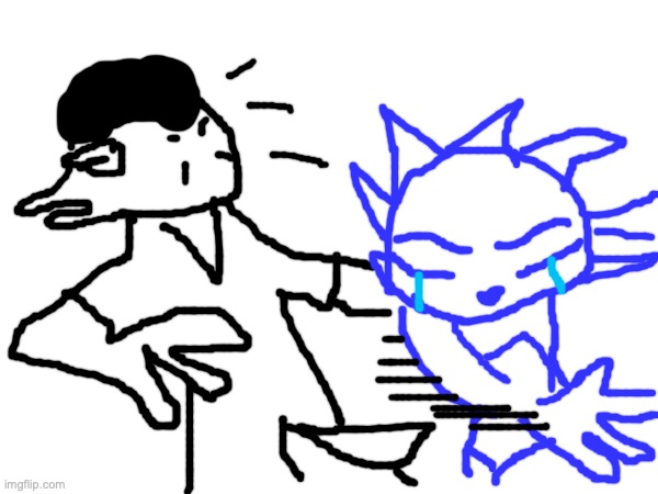 dumb fanart of the rewrite/Jim divorce | made w/ Imgflip meme maker