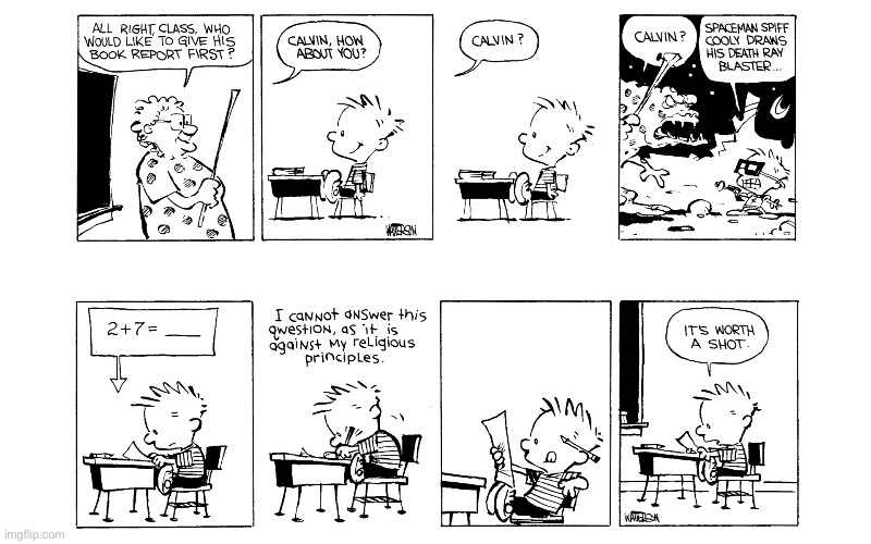 image tagged in calvin and hobbes,comics | made w/ Imgflip meme maker