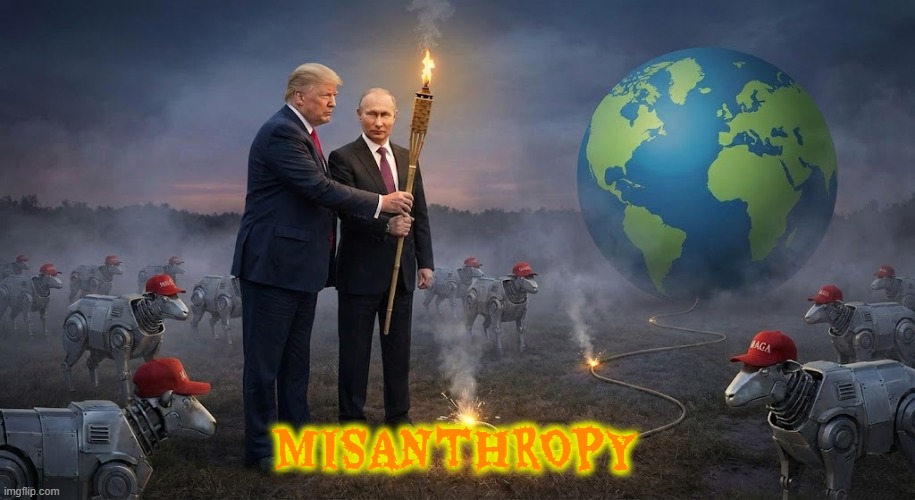 MISANTHROPY | MISANTHROPY | image tagged in misanthropy,trump,putin,maga,hate,trumputin | made w/ Imgflip meme maker