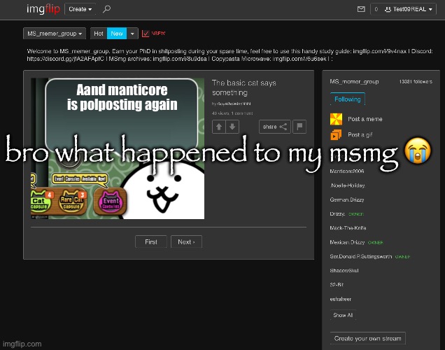 bro what happened to my msmg 😭 | made w/ Imgflip meme maker