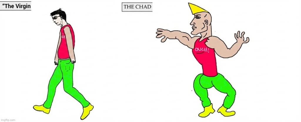 Virgin Chad Blank Meme Template