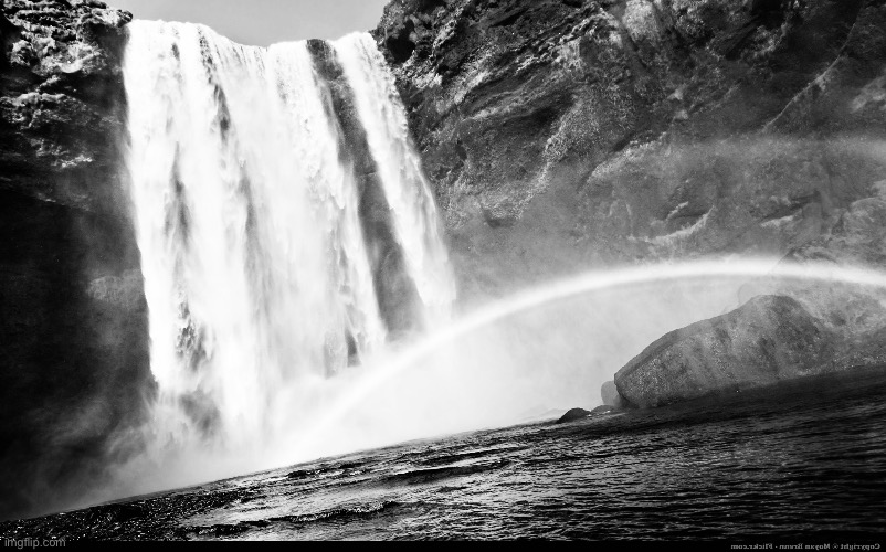 Waterfall rainbow Mirror Image Mode | image tagged in waterfall rainbow mirror image mode | made w/ Imgflip meme maker