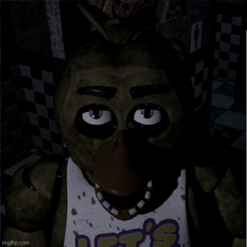 chica death stare | image tagged in chica death stare | made w/ Imgflip meme maker