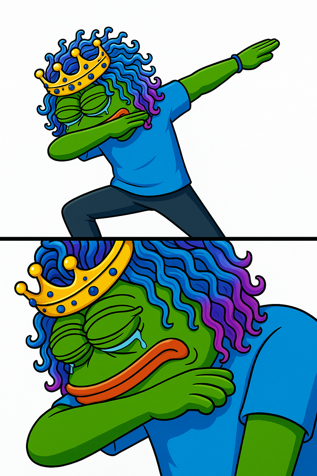 Suiperb Dab Crying Blank Meme Template