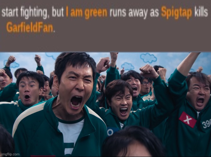 Squid Game Cheer | image tagged in squid game cheer | made w/ Imgflip meme maker