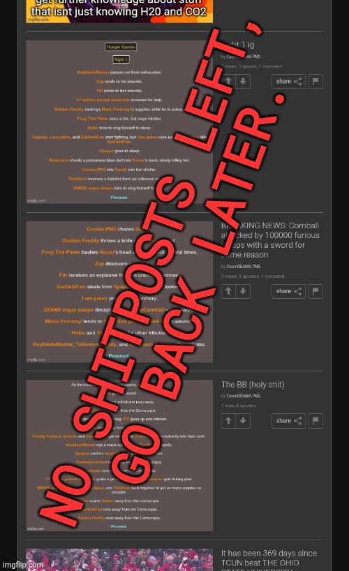 not a hungergameaphobe but just a note | NO SHITPOSTS LEFT,
GO BACK LATER. | made w/ Imgflip meme maker