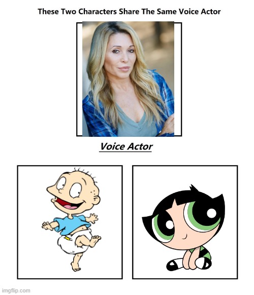 Eg (Elizabeth) Daily | image tagged in same voice actor,eg daily,rugrats,powerpuff girls,nickelodeon,cartoon network | made w/ Imgflip meme maker