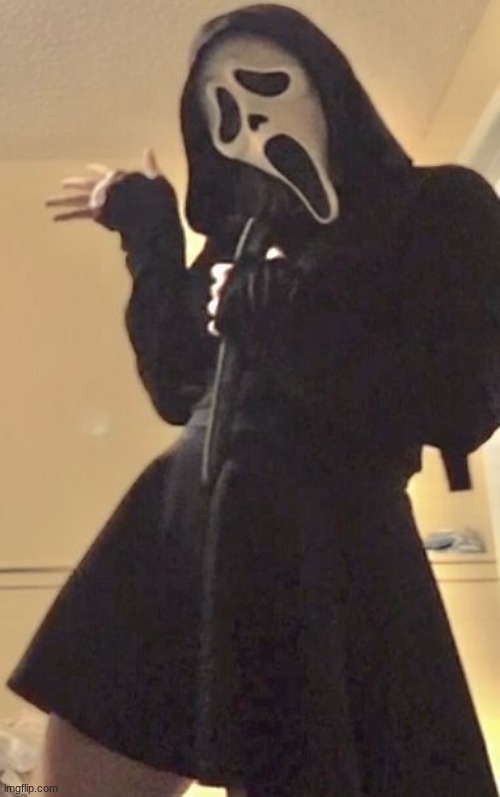 This is the ghost face mask my girlfriend got me | image tagged in yes | made w/ Imgflip meme maker
