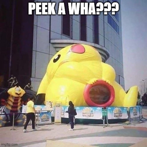 Dirty Pokemon | PEEK A WHA??? | image tagged in unsee juice | made w/ Imgflip meme maker