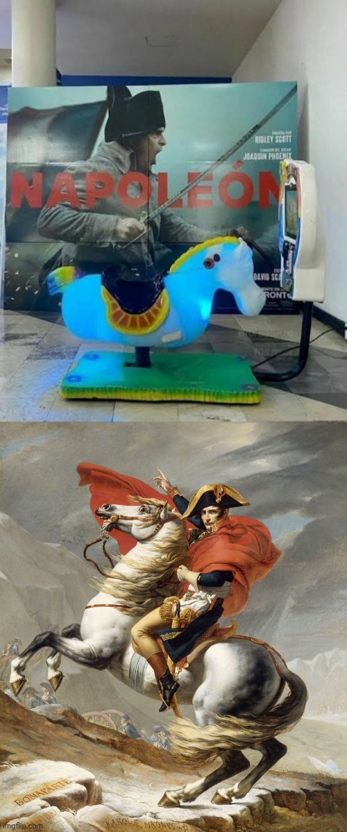 Napoleon | image tagged in napoleon bonaparte on horse,nailed it | made w/ Imgflip meme maker