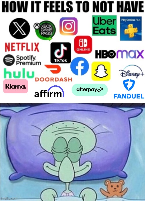 image tagged in squidward how i sleep | made w/ Imgflip meme maker