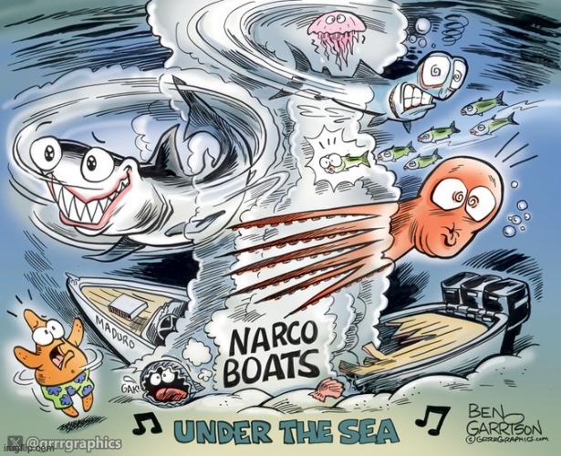 Turning narco-subs and go-fast boats into artificial reefs | image tagged in ben garrison,venezuela,us navy,fentanyl,narcos,nicolas maduro | made w/ Imgflip meme maker