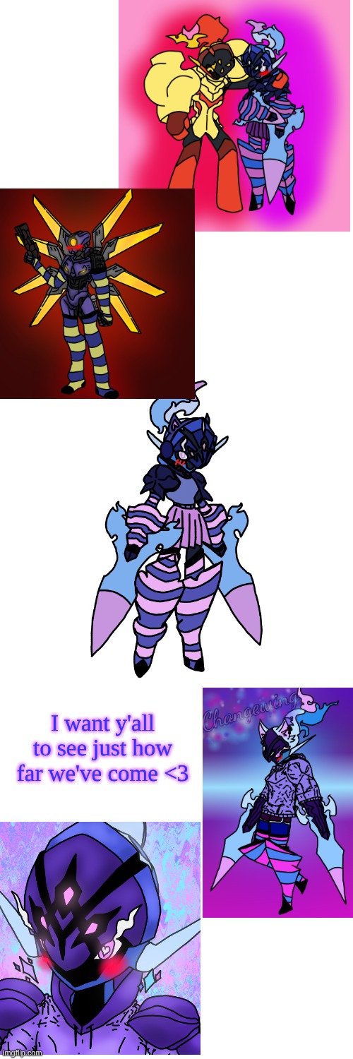 (ts isn't serious btw, I am at least 40% ashamed of all of these) | I want y'all to see just how far we've come <3 | image tagged in cerukisser | made w/ Imgflip meme maker