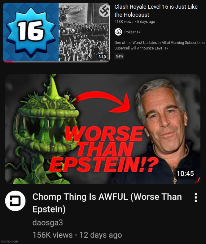 these were both videos i saw on my feed | made w/ Imgflip meme maker