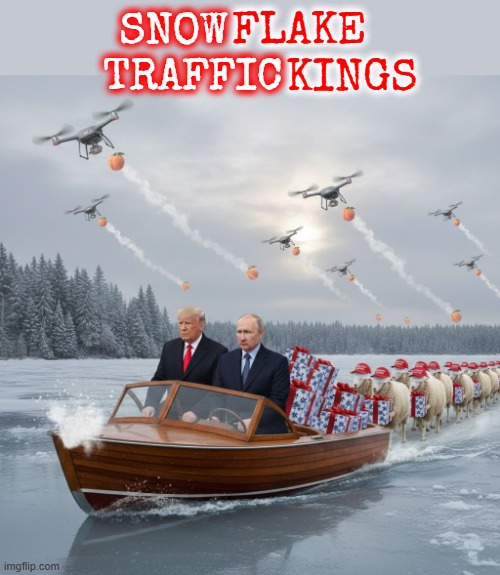SNOW FLAKE TRAFFIC KINGS | SNOW             
TRAFFIC; FLAKE         
        KINGS | image tagged in snowflake,trump,putin,cocaine,maga,drug dealer | made w/ Imgflip meme maker