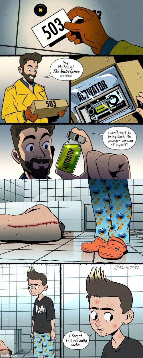 image tagged in substance,the substance,younger,version,self,dang | made w/ Imgflip meme maker