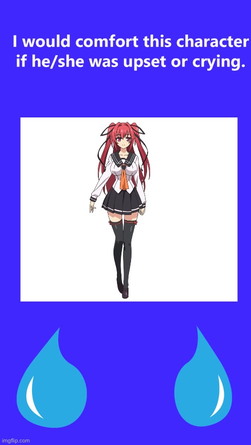 I would comfort Mio Naruse if she was upset or crying (I would comfort this character meme template) | image tagged in the testament of sister new devil,shinmai maou no testament,anime,comfort,mio naruse | made w/ Imgflip meme maker