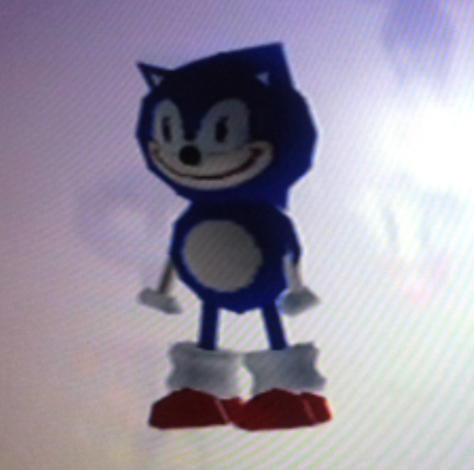 cursed sonic Blank Meme Template