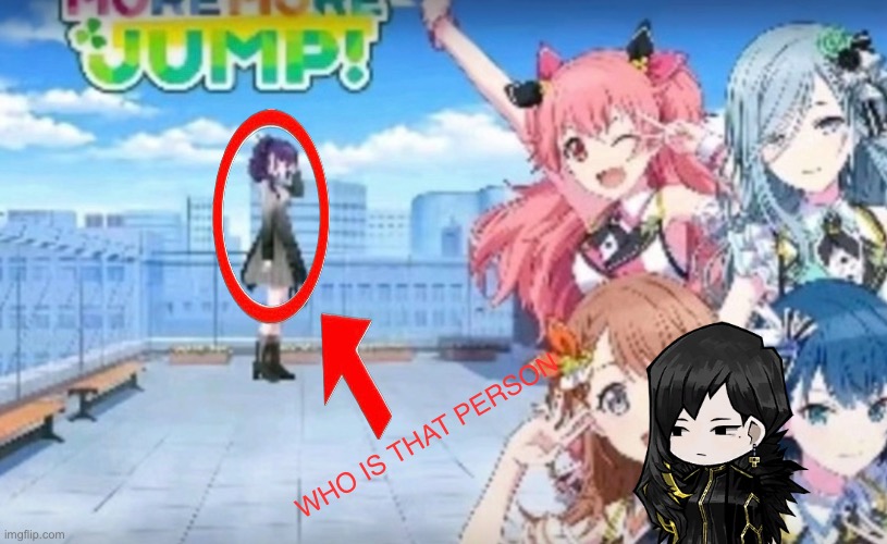 WHO IS THAT PERSON | image tagged in who is that,pjsk,project sekai | made w/ Imgflip meme maker