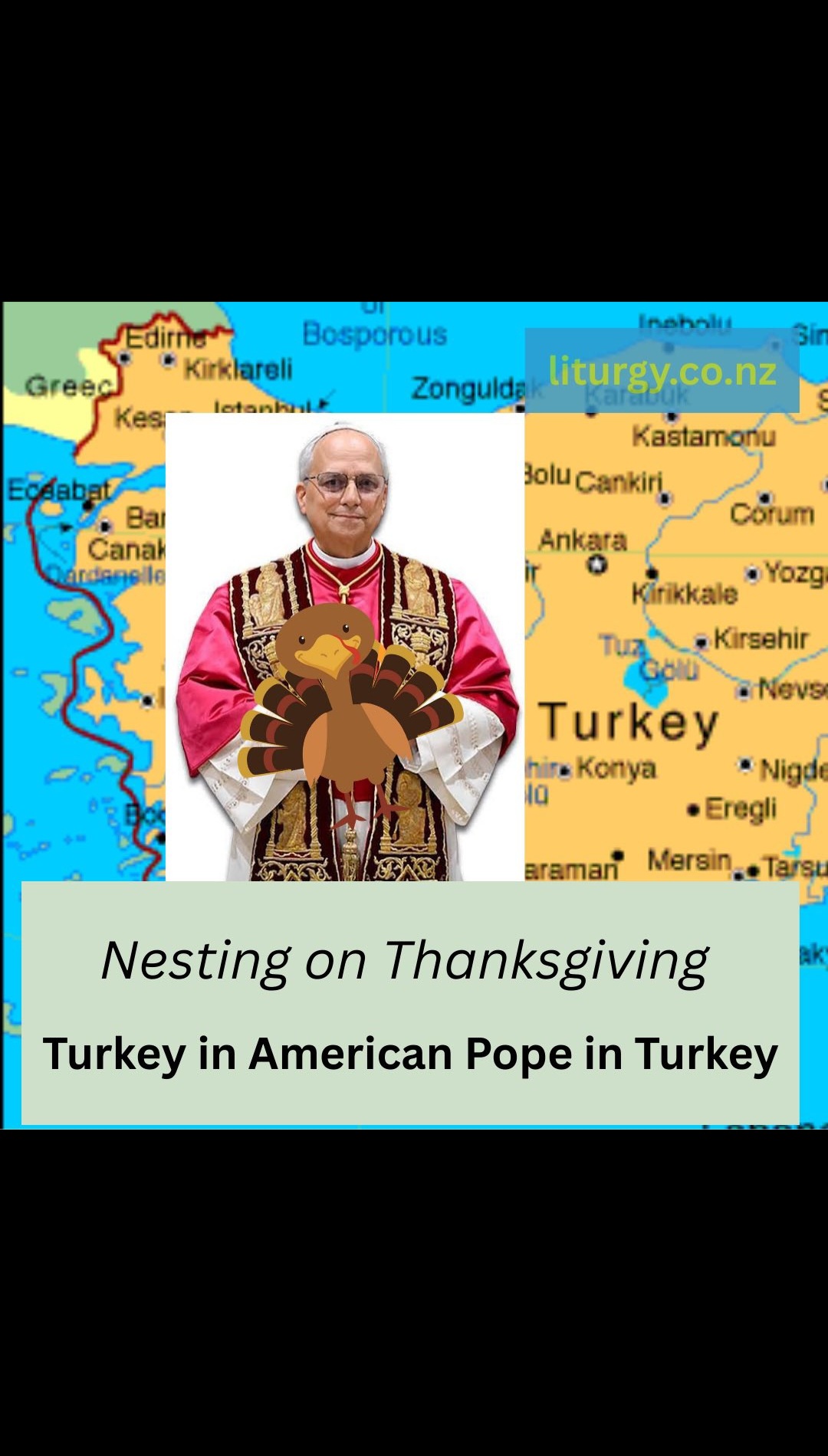 Pope Leo visits Turkey on Thanksgiving Blank Meme Template