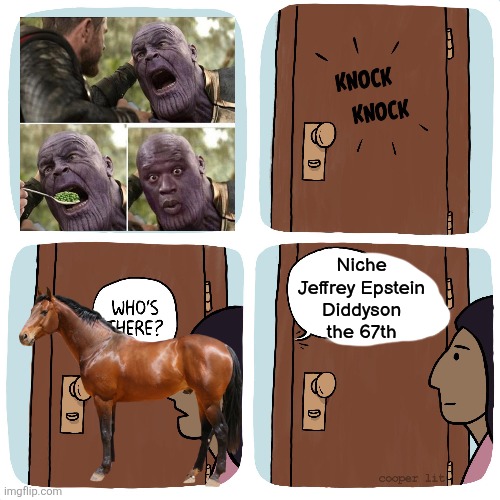 Niche Jeffrey Epstein
Diddyson the 67th | made w/ Imgflip meme maker