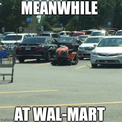 Meanwhile At Wal-Mart | MEANWHILE; AT WAL-MART | image tagged in chrisjoines1 | made w/ Imgflip meme maker