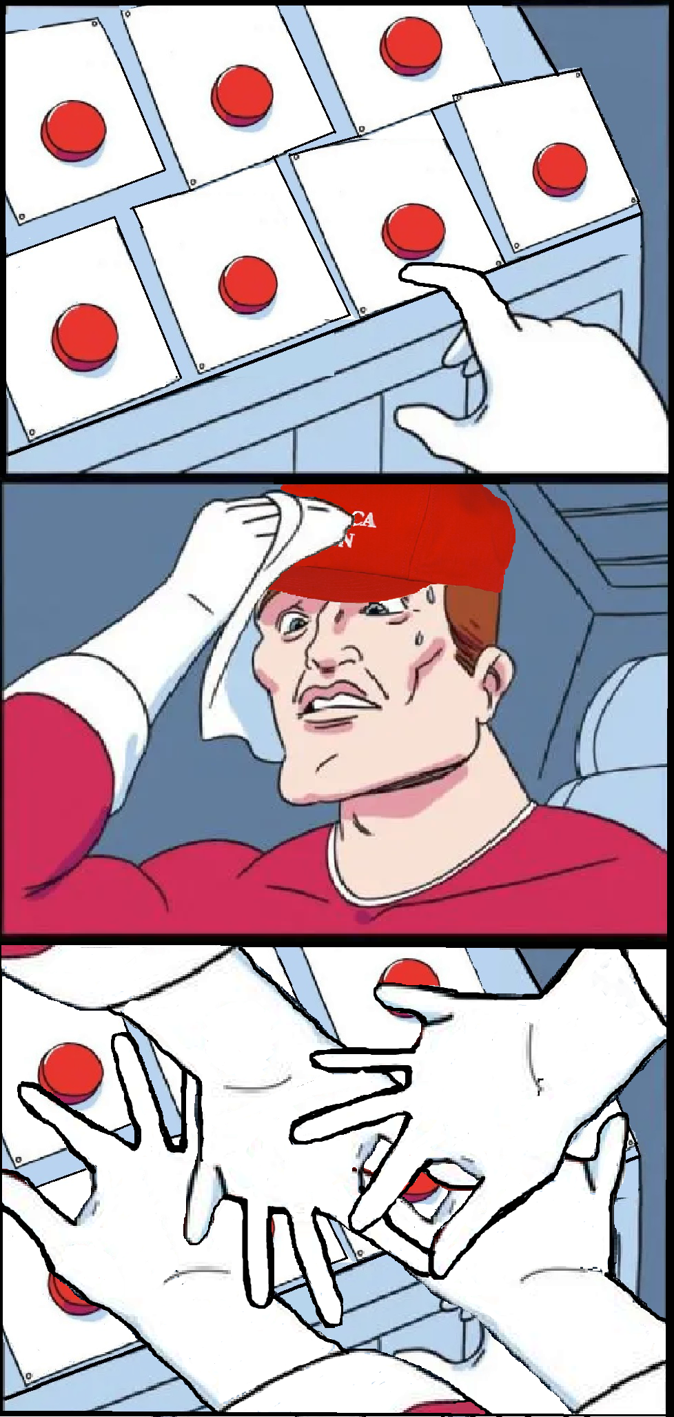 All the buttons Blank Meme Template