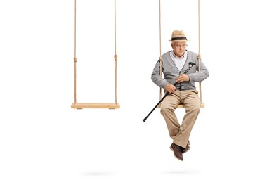 Senior on swing Blank Meme Template