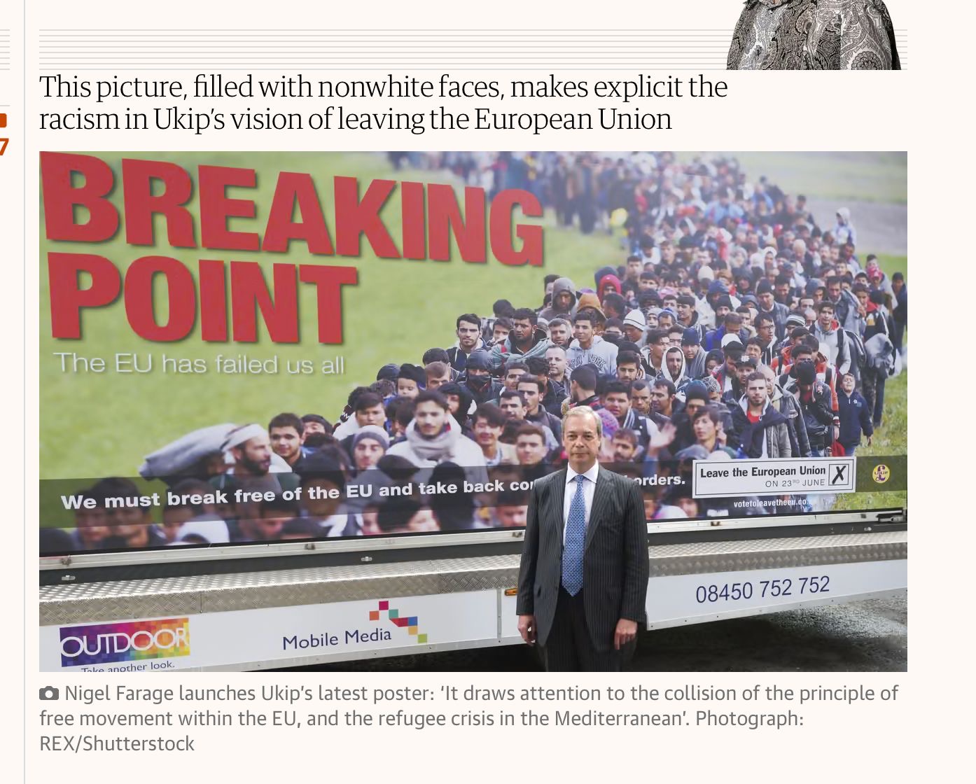 Farage is racist Blank Meme Template