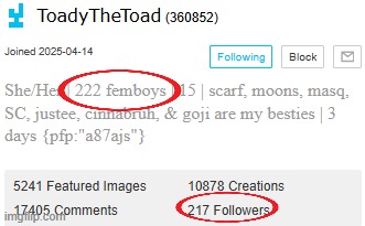 who else thinks its really funny that toady's follower count is never right | made w/ Imgflip meme maker
